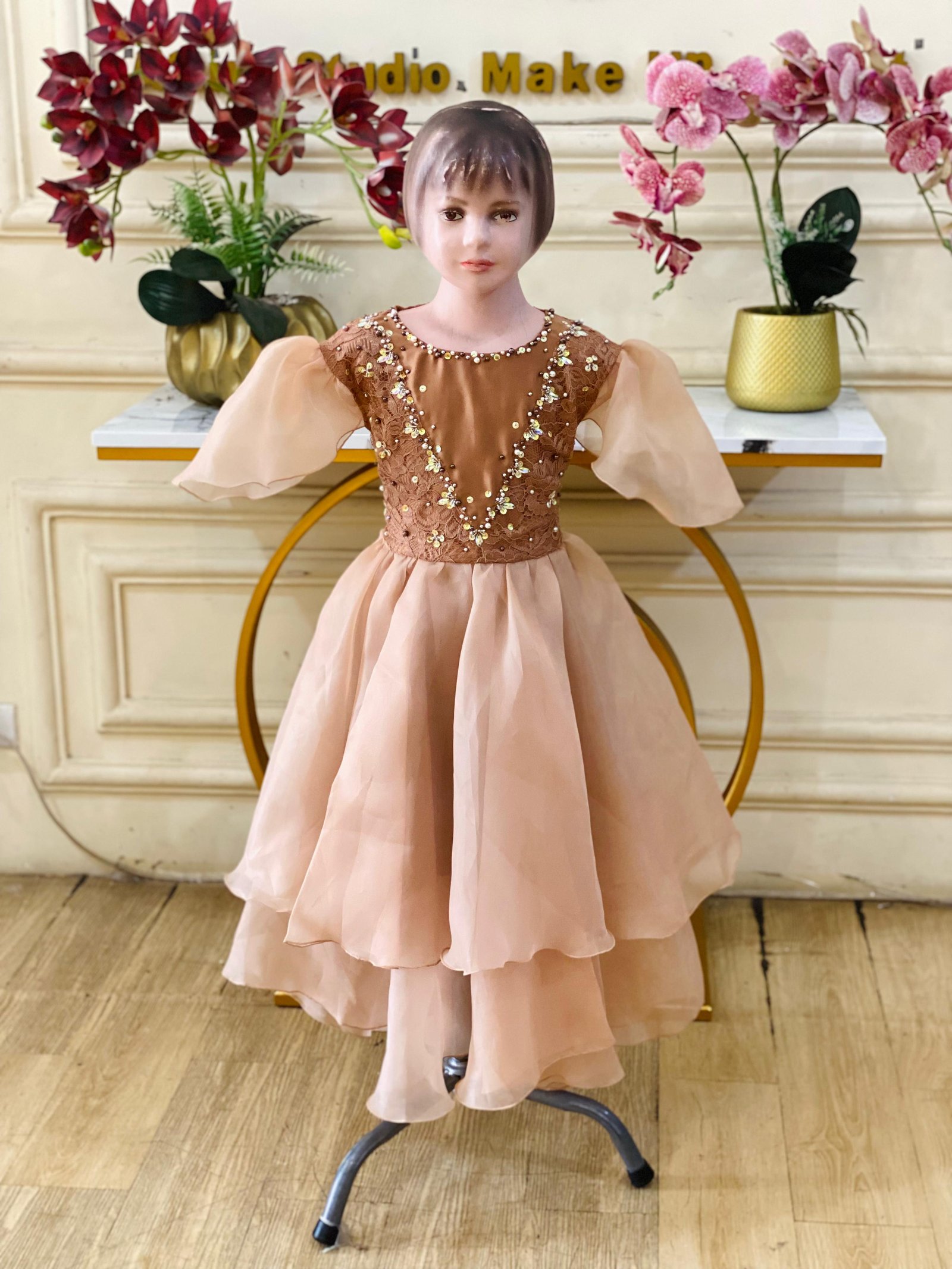 GAUN MOKA ANAK ORGANZA PAYET V